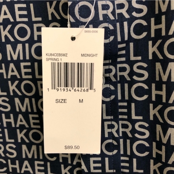 🤩New with tags authentic MK men's button down casual shirt size M - Picture 6 of 8